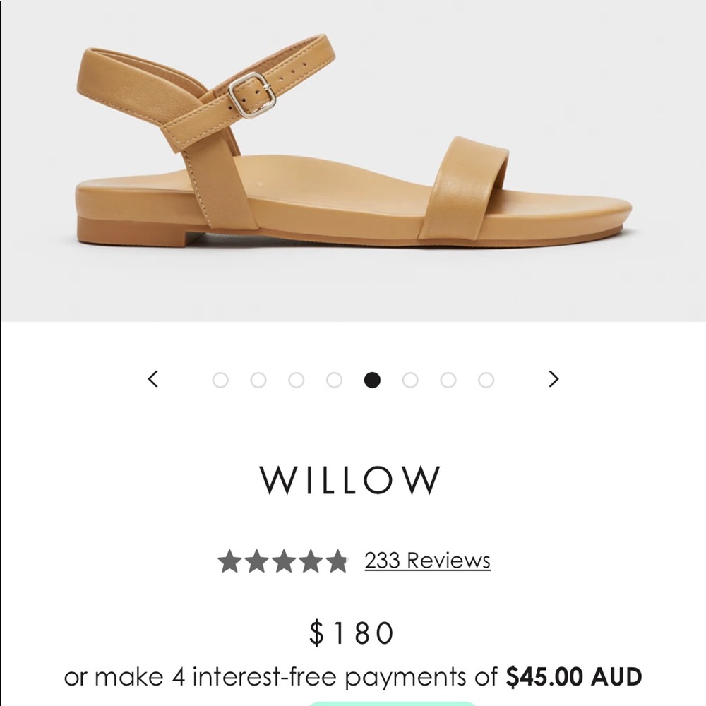 Secra willow arch support sandals size 8.5